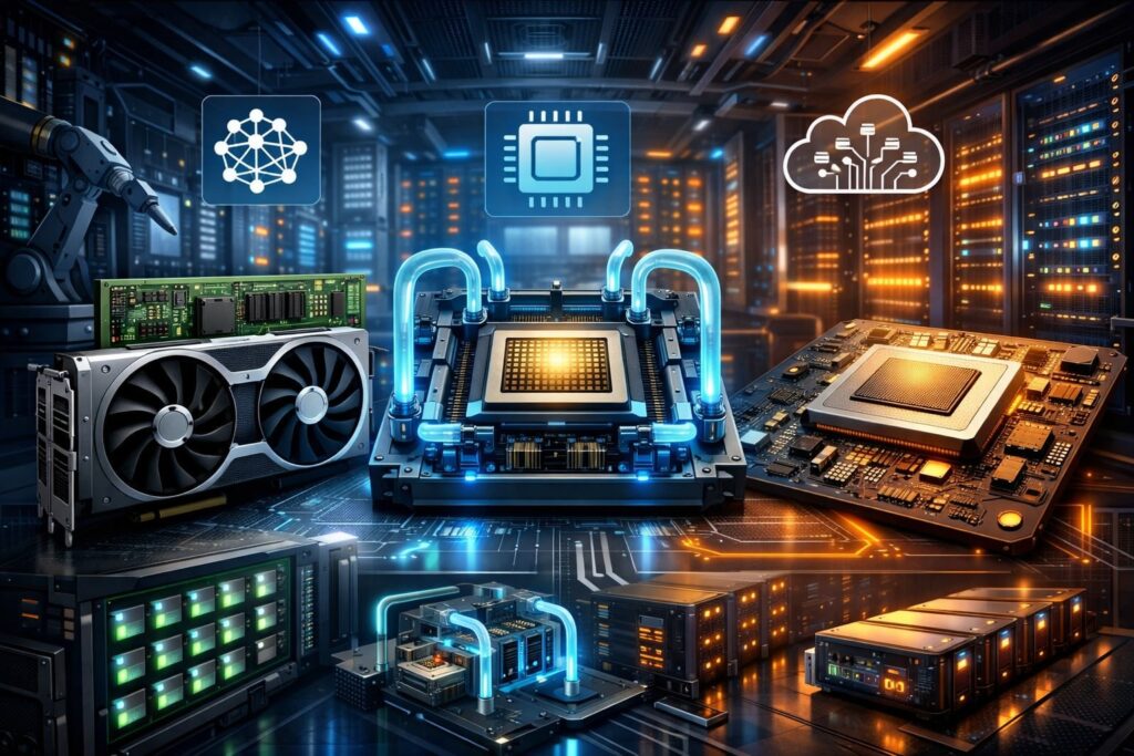 Access to modern AI accelerators and specialized infrastructure (GPUs, TPUs, custom silicon)