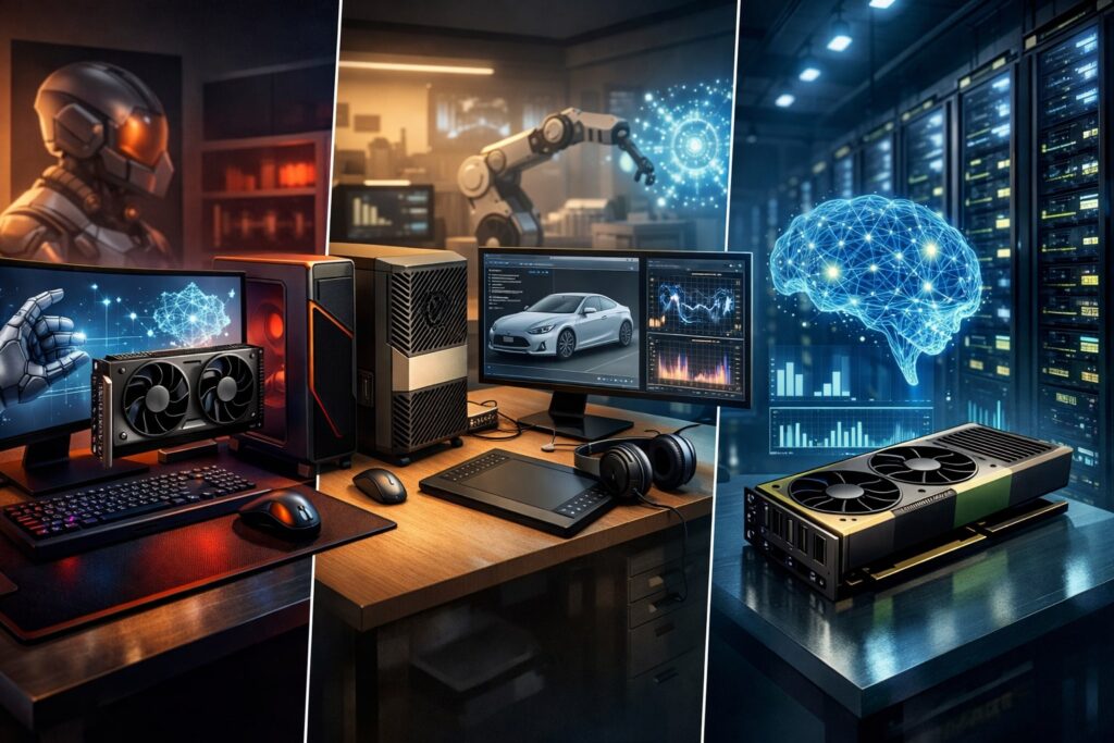 Choosing Between Consumer, Workstation, and Data Center GPUs for AI Models