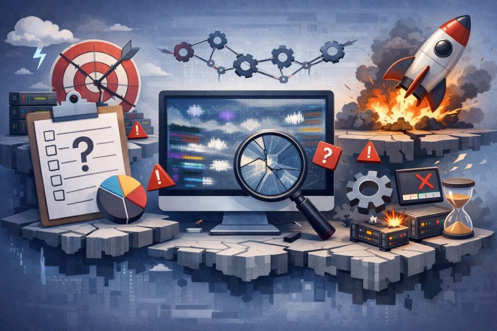 Reliability Gaps: No SLOs, Weak Observability, and Fragile Rollouts