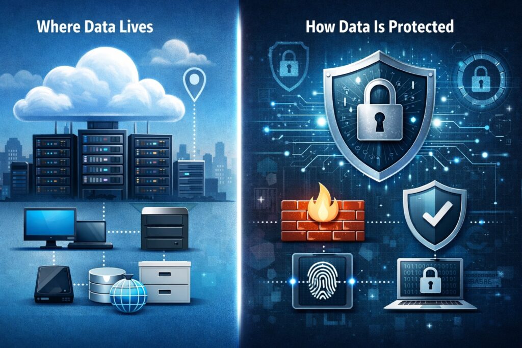 Security and Data Privacy: “Where Data Lives” vs “How Data Is Protected”