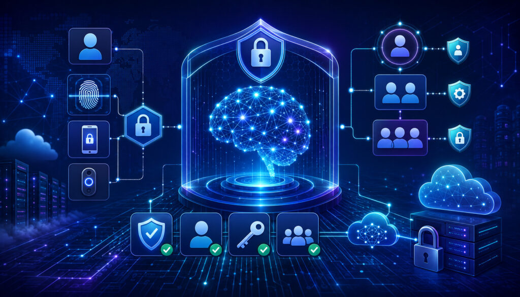 Secure AI model access control illustration
