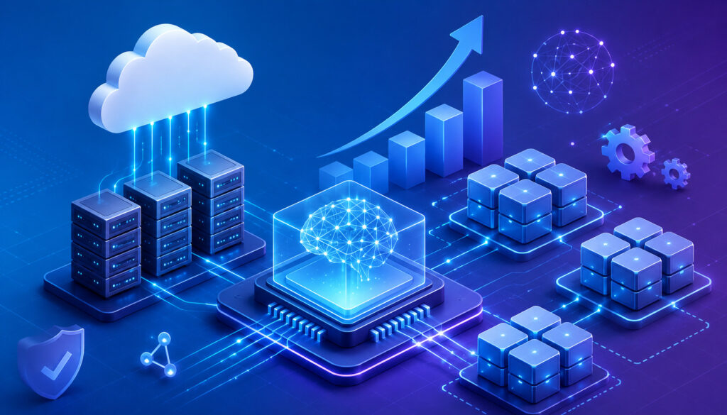 AI workload scaling with cloud servers and scalable infrastructure