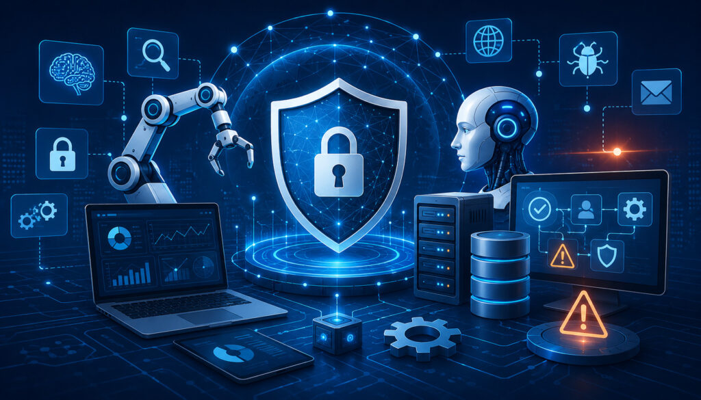 AI security automation tools illustration