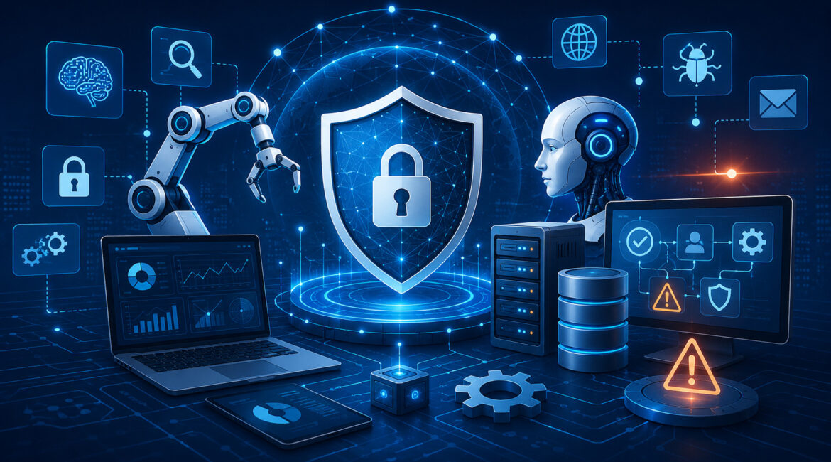 AI security automation tools illustration