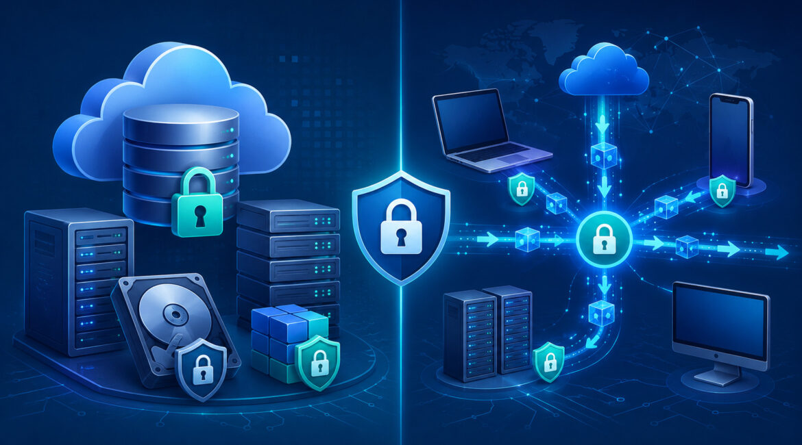 Encryption at rest vs transit illustration